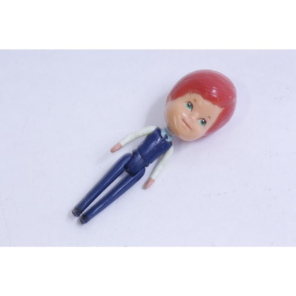 The Littles Father Figure, Movable, Blue Suits, Orange Hair, Playset Part, Toy,